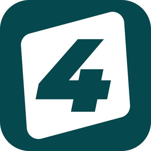 Official Bet4Star mobile app icon featuring the number four on a dark teal background