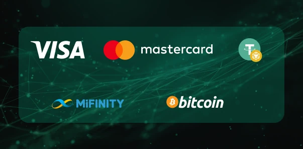 Secure payment options at Bet4Star including Visa, Mastercard, MiFinity, and Bitcoin